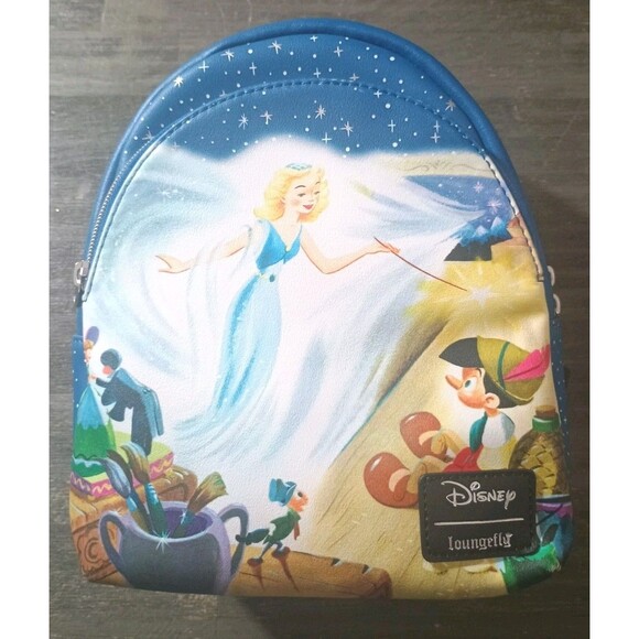 Pinocchio Loungefly Blue Fairy Magic Soft Tag Mini Backpack New main image 8